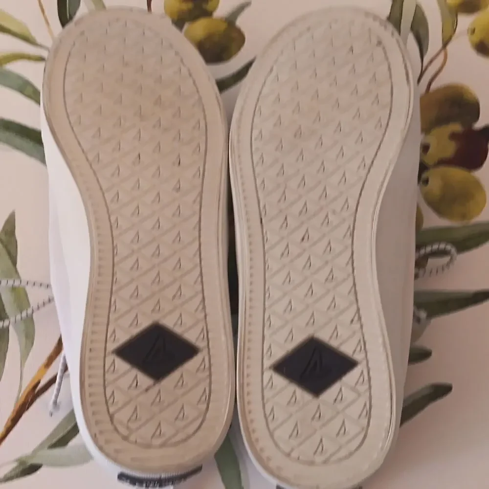 Sperry Top Siders White Canvas Sneakers